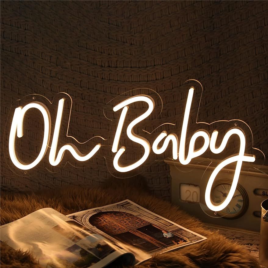 Baby Nursery Wall Lights - Lampu Neon LED Oh Baby, Lampu