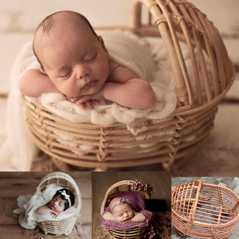Baby Nursery Boy - Properti fotografi baru lahir rotan bulat